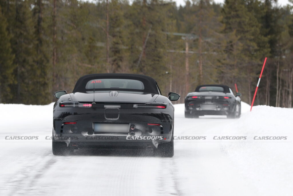 Electric Porsche 718 Boxster Nears Production Details Leaks from Spy Shots