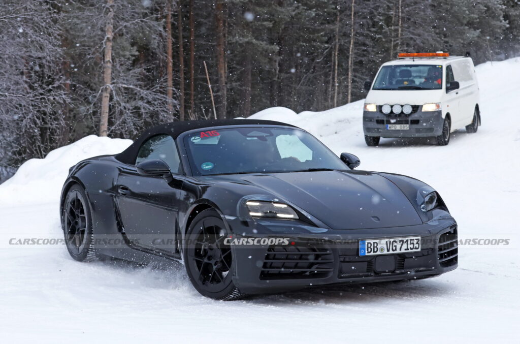 Electric Porsche 718 Boxster Nears Production Details Leaks from Spy Shots